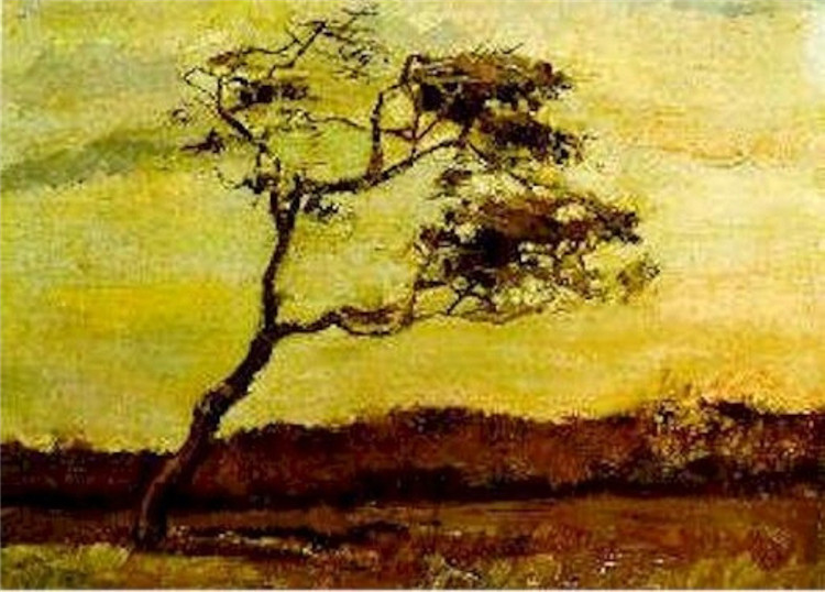 A Wind-Beaten Tree Vincent Willem Van Gogh Oil Painting